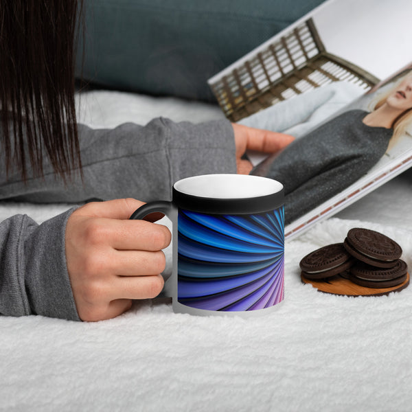 Multicolor Matte Black Magic Mug, Color Changing Coffee Mug, Heat Sensitive Color Changing Mug