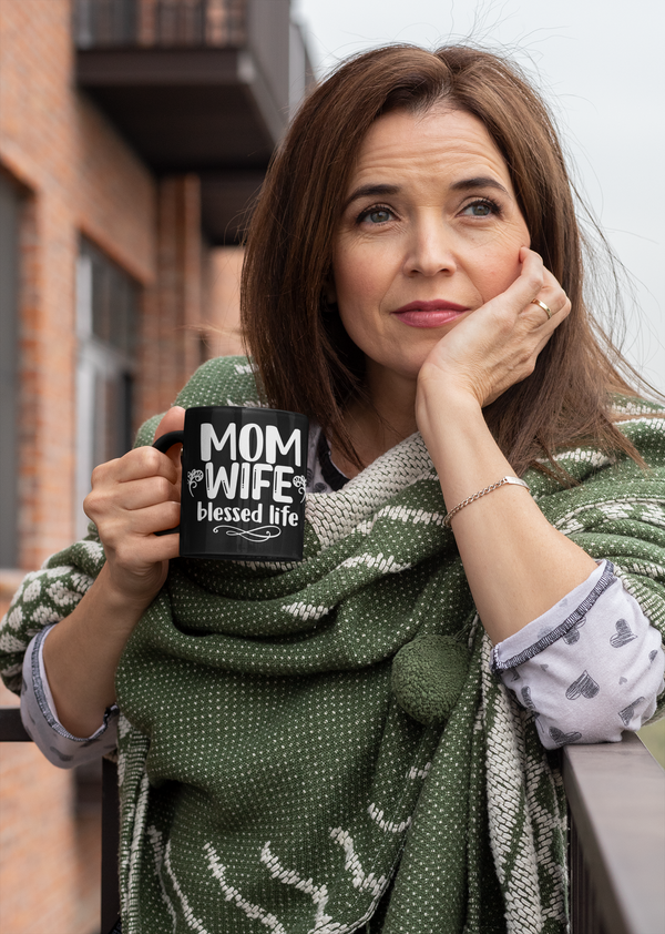 Mom Wife Blessed Life Coffee Mug