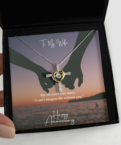 Cross dancing Anniversary Necklace