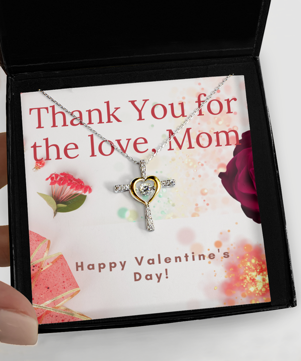 Happy Valentine's day Cross Necklace
