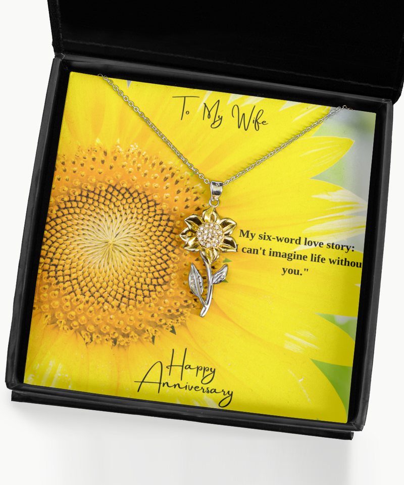 Sunflower Anniversary Necklace - For My Wife