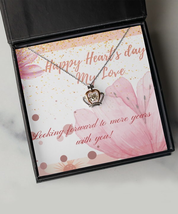 Happy Valentine's Day Crown Necklace