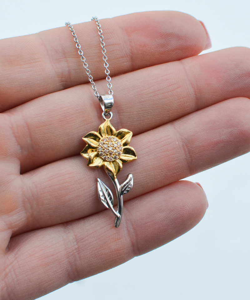 Wife Anniversary Sunflower Necklace - For My Wife