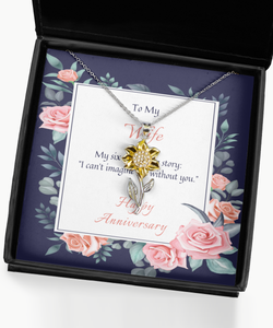 Wife Anniversary Sunflower Necklace - For My Wife
