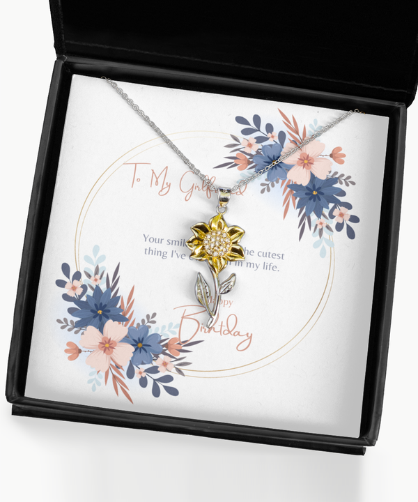 Sunflower Birthday Necklace