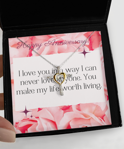 Cross dancing Anniversary Necklace