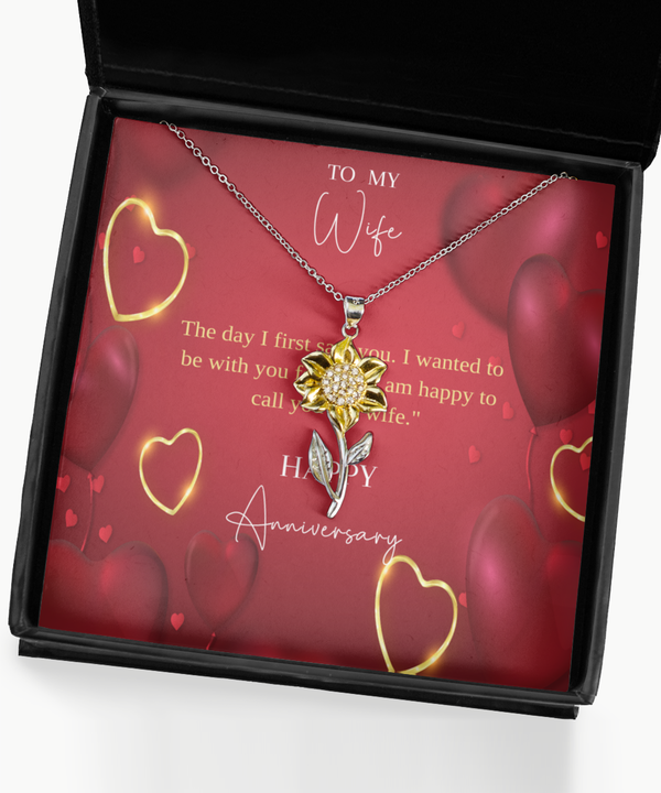 Sunflower Anniversary Necklace