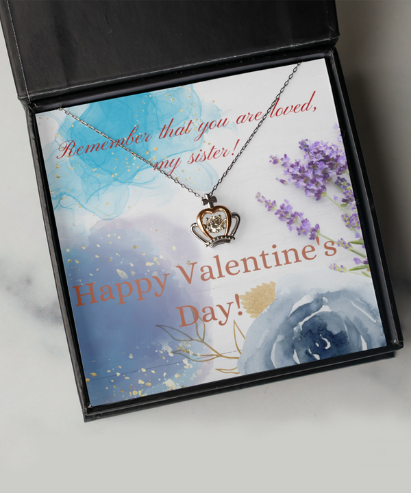 Happy Valentine's Day Crown Necklace