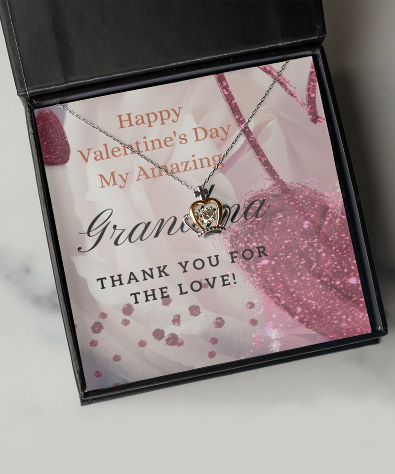 Happy Valentine's Day Crown Necklace