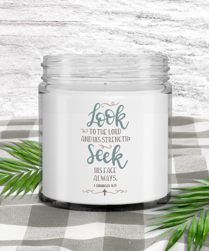1 Chronicles 16-11 Scripture Soy Candle︱Bible Verse Candle︱100% Soy Candle