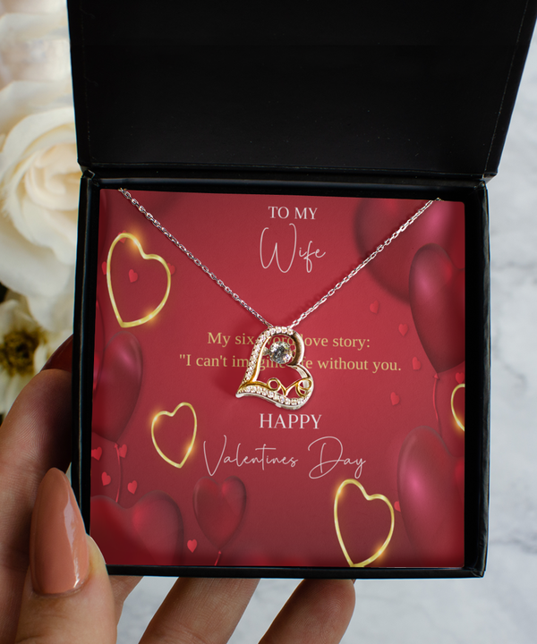 Love Dancing Valentines Necklace - for My Wife