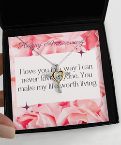 Cross dancing Anniversary Necklace