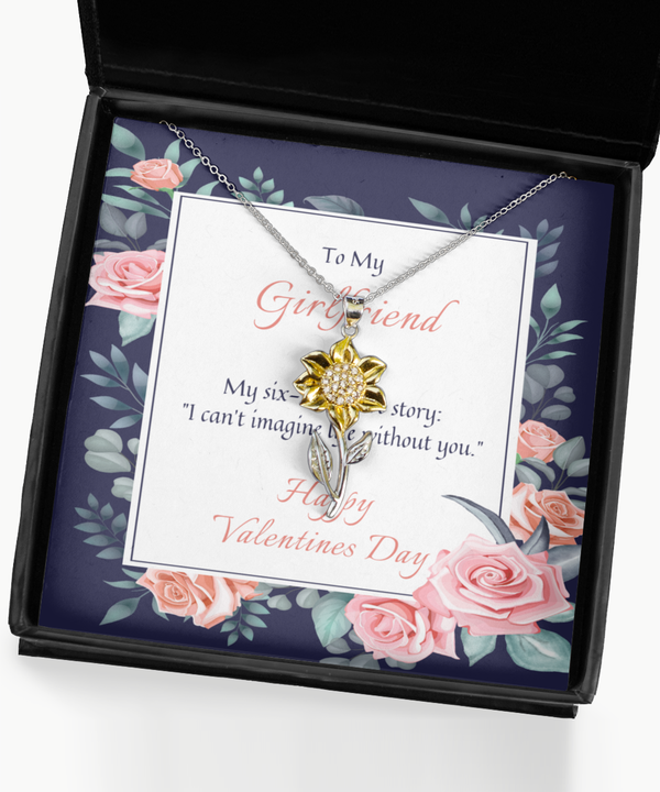 Sunflower Valentine's Day Necklace - For My Girlfriend