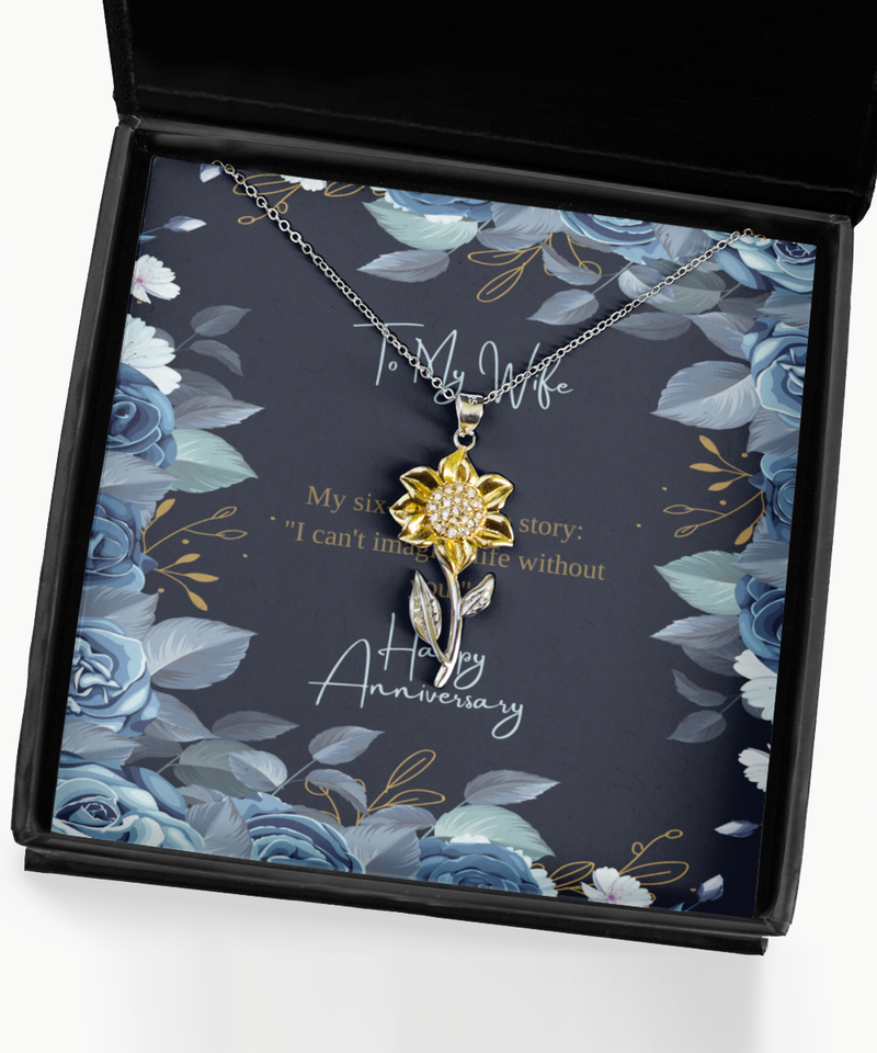 Sunflower Anniversary Necklace - For My Wife