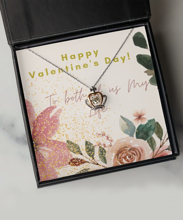 Happy Valentine's Day Crown Necklace