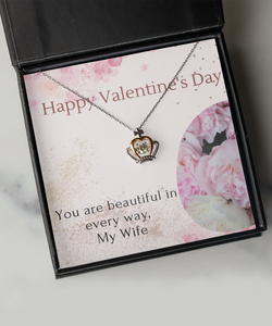 Happy Valentine's Day Crown Necklace