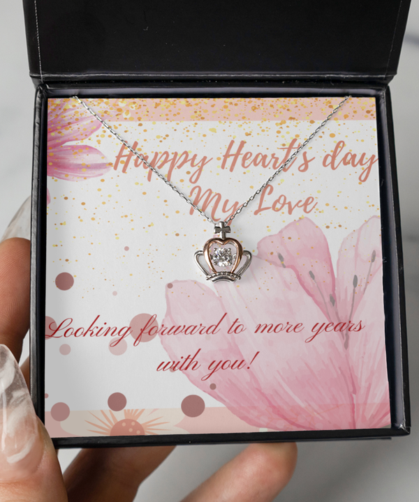 Happy Valentine's Day Crown Necklace