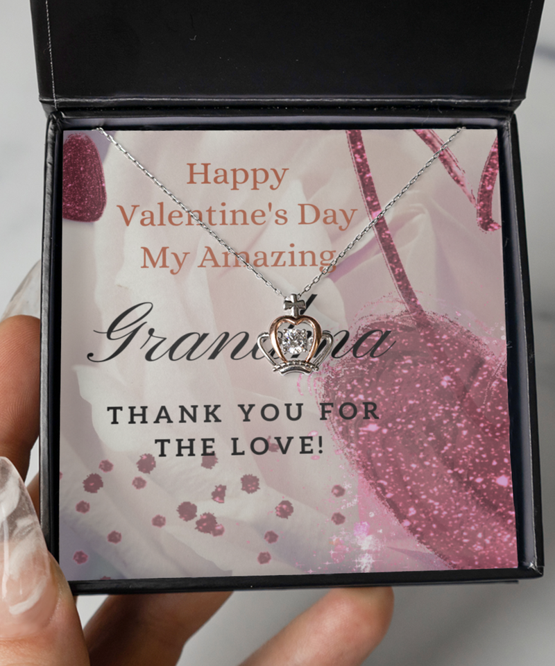 Happy Valentine's Day Crown Necklace