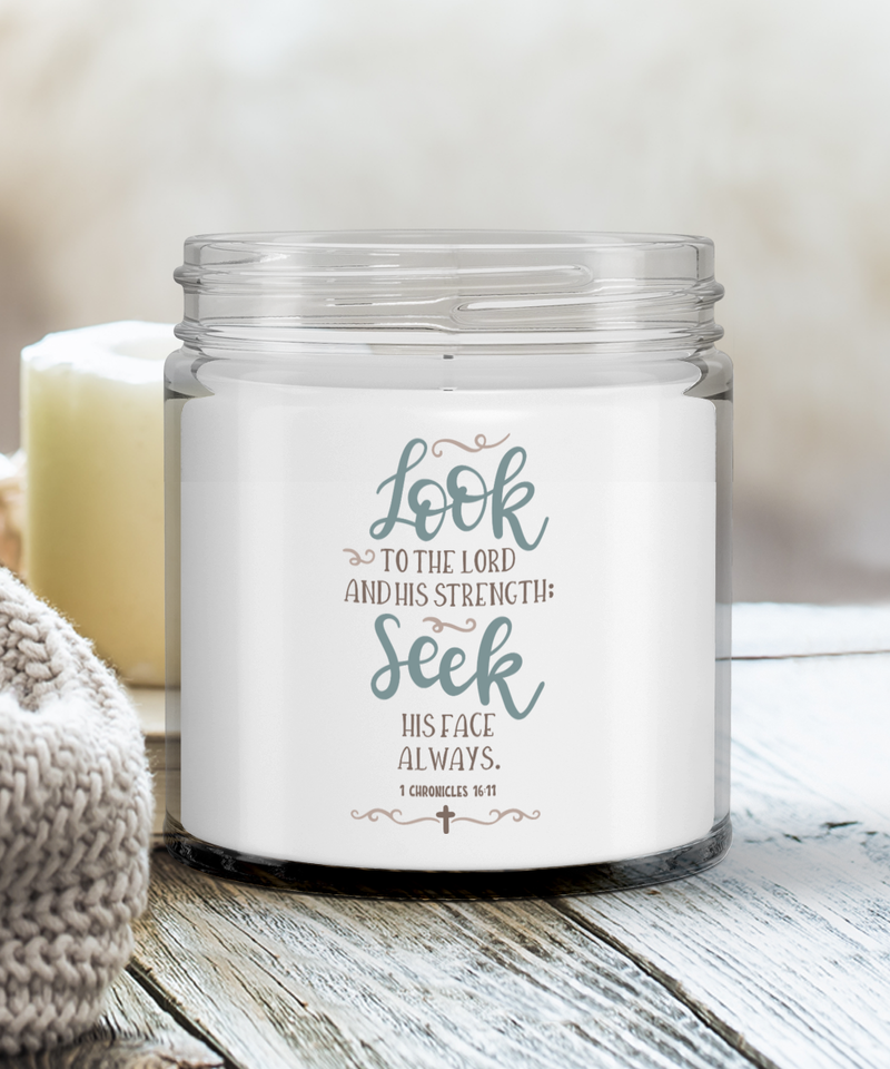 1 Chronicles 16-11 Scripture Soy Candle︱Bible Verse Candle︱100% Soy Candle