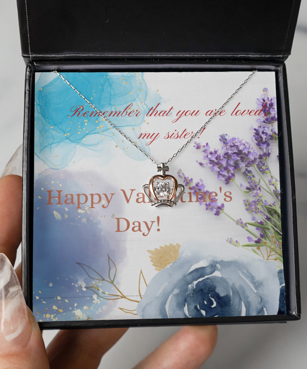 Happy Valentine's Day Crown Necklace