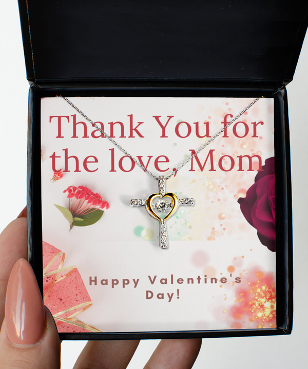 Happy Valentine's day Cross Necklace