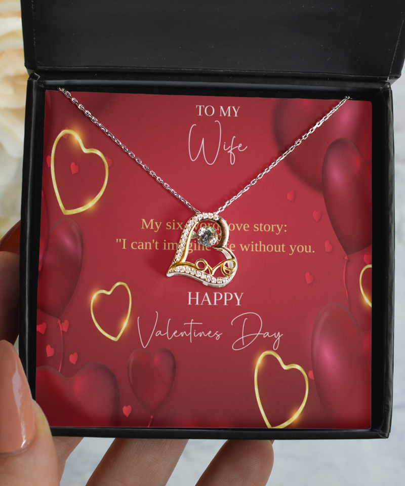 Love Dancing Valentines Necklace - for My Wife
