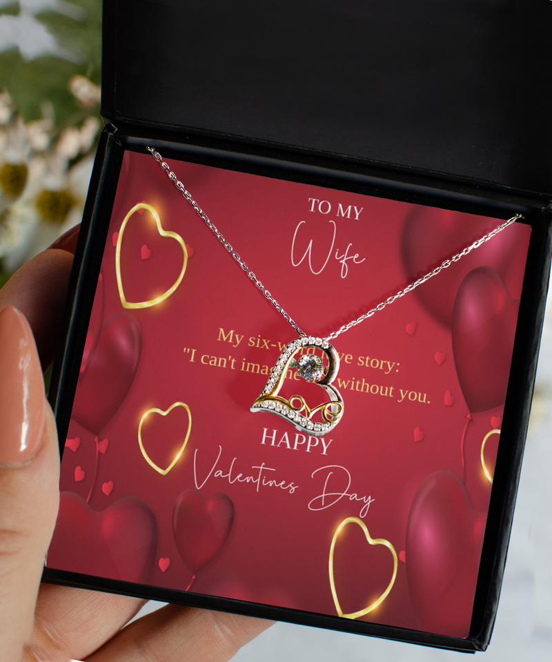 Love Dancing Valentines Necklace - for My Wife