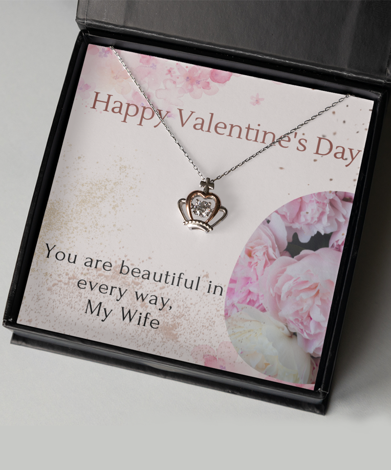 Happy Valentine's Day Crown Necklace