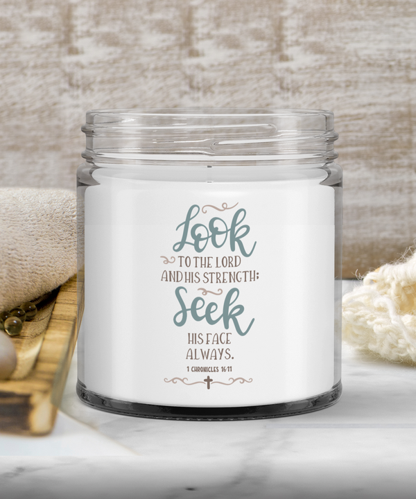 1 Chronicles 16-11 Scripture Soy Candle︱Bible Verse Candle︱100% Soy Candle
