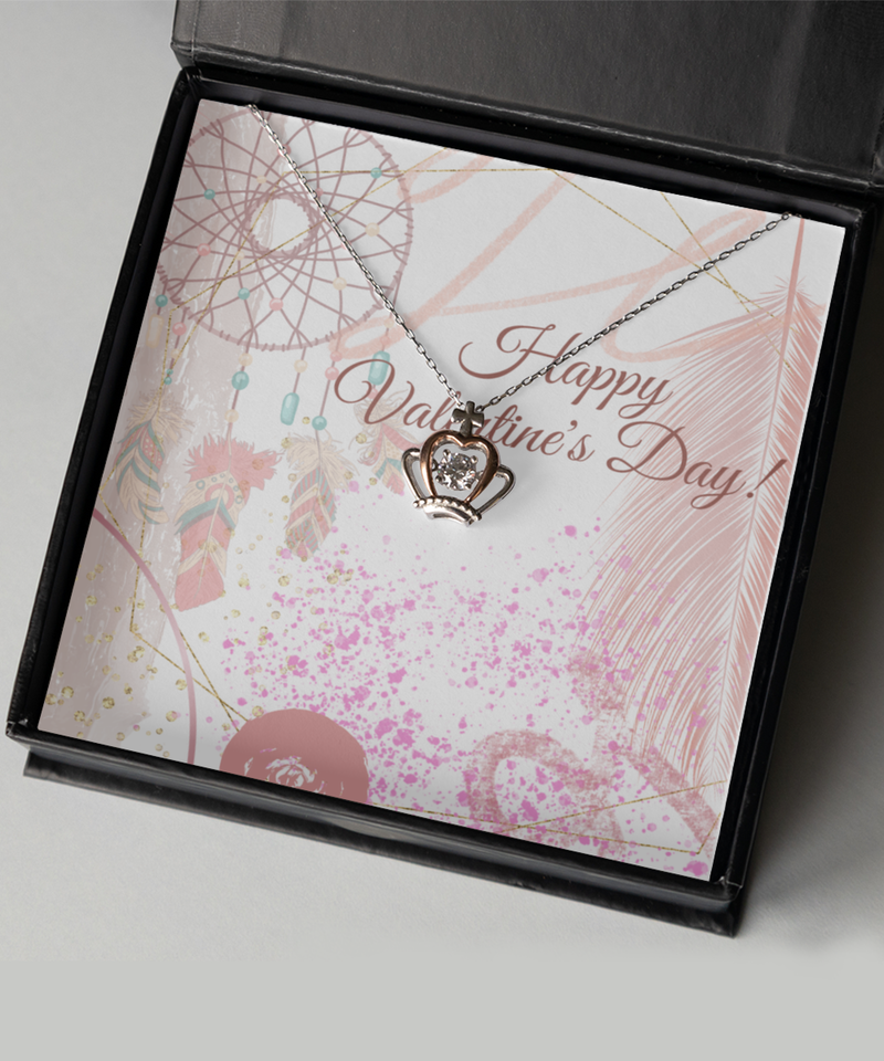 Happy Valentines's Crown Necklace