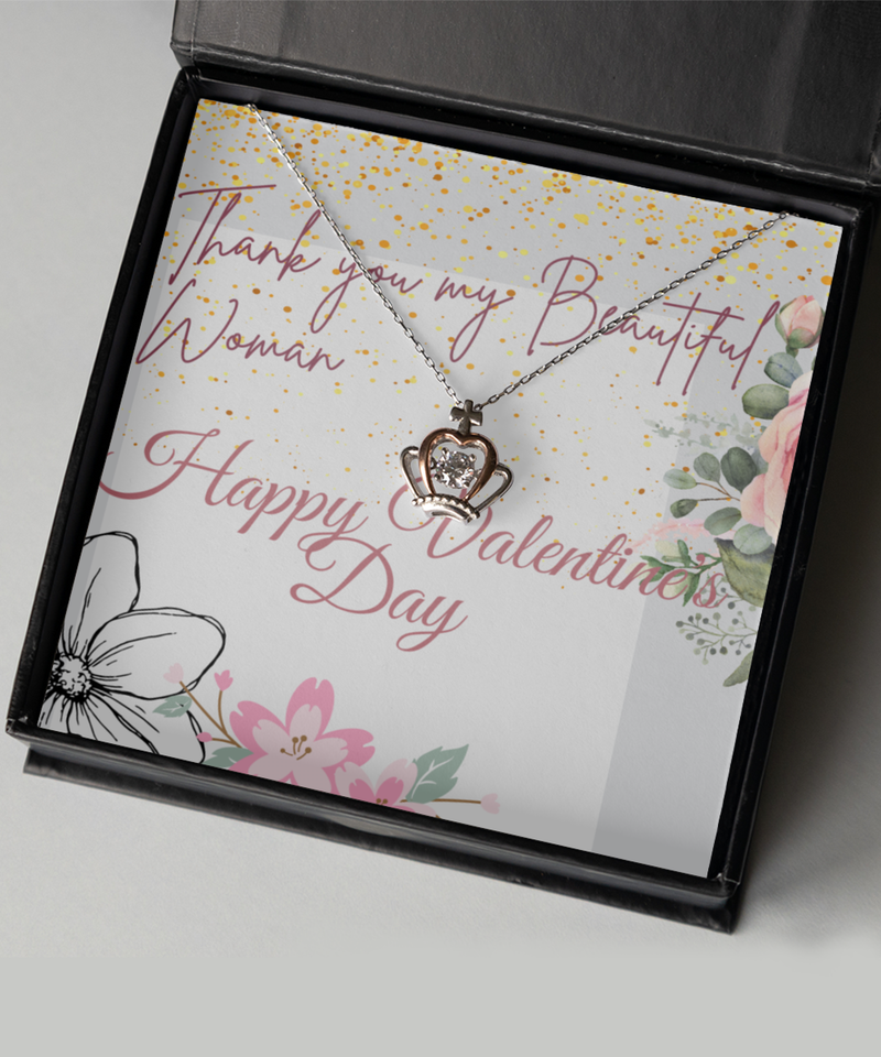 Happy Valentine's Day Cross Necklace