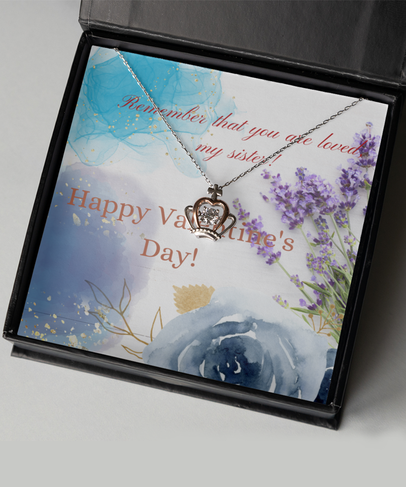 Happy Valentine's Day Crown Necklace