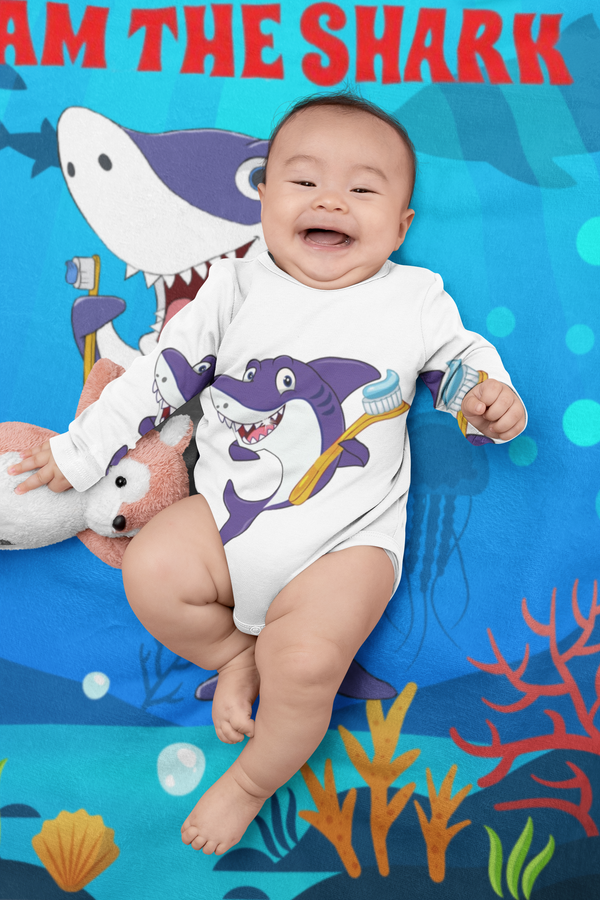 Sam The Shark Throw Blanket
