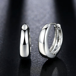 Stylish Gold Silver Plated Round Minimalist Earrings