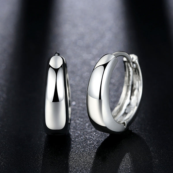 Stylish Gold Silver Plated Round Minimalist Earrings