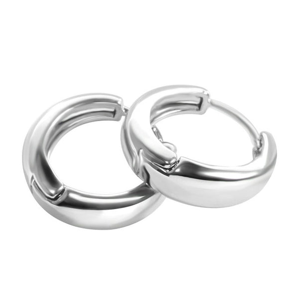 Stylish Gold Silver Plated Round Minimalist Earrings
