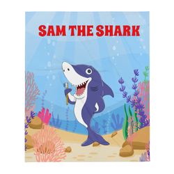 Sam The Shark Throw Blanket