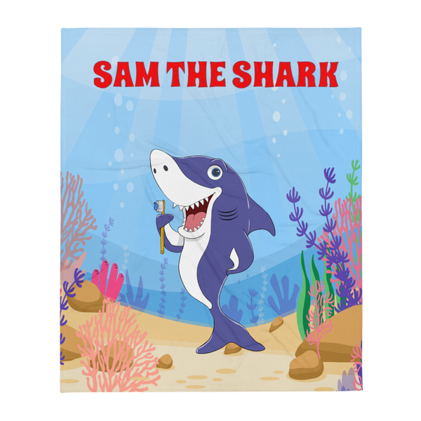 Sam The Shark Throw Blanket